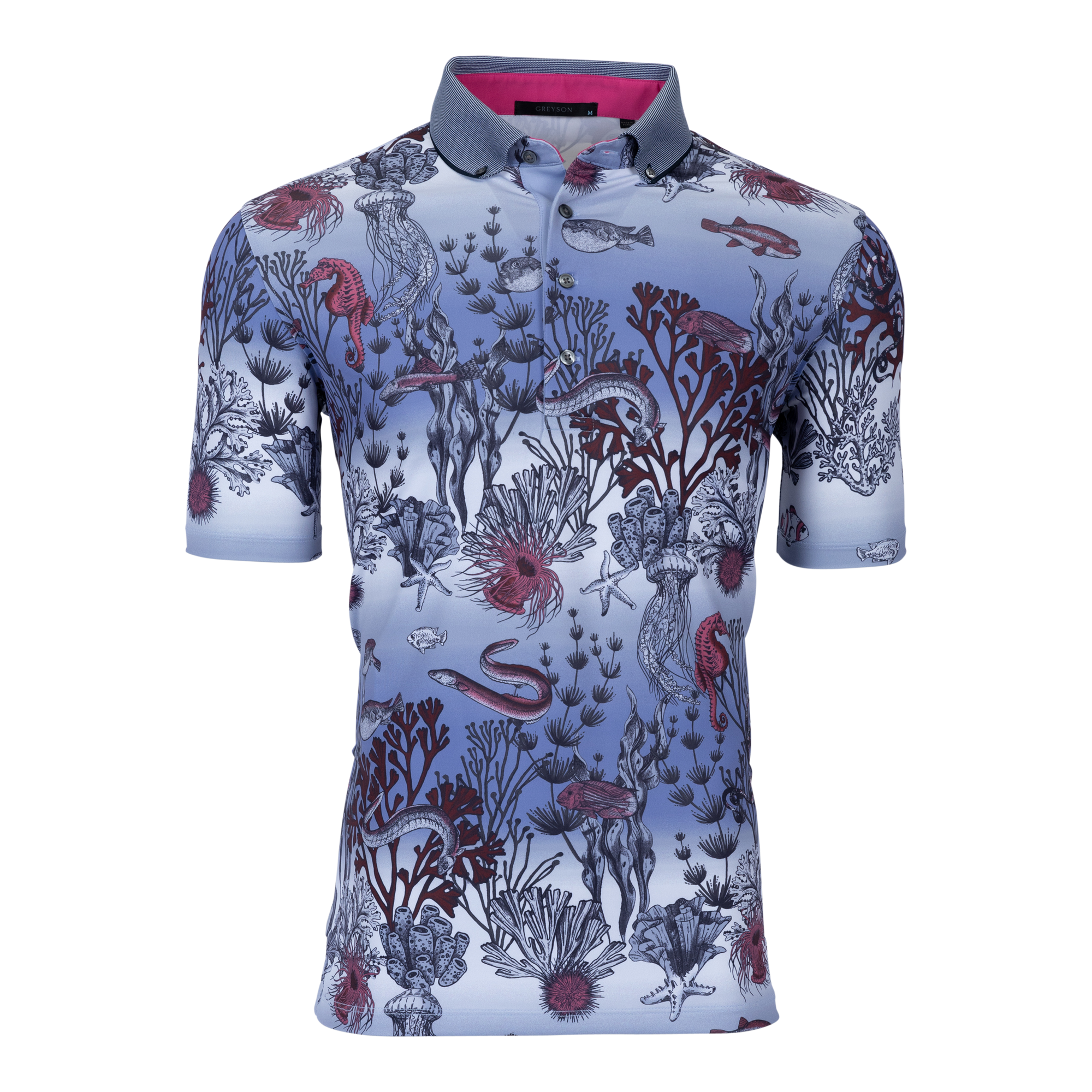 Men | Poison Coral Polo | Seahorse