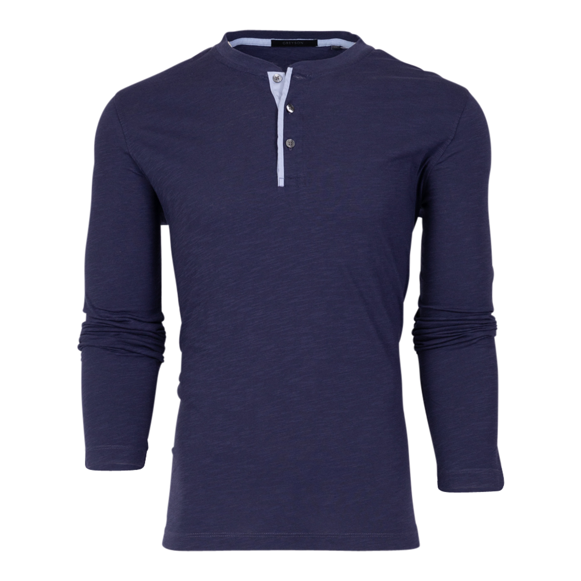 Men | Alpha Slub Long Sleeve Henley | Maltese Blue