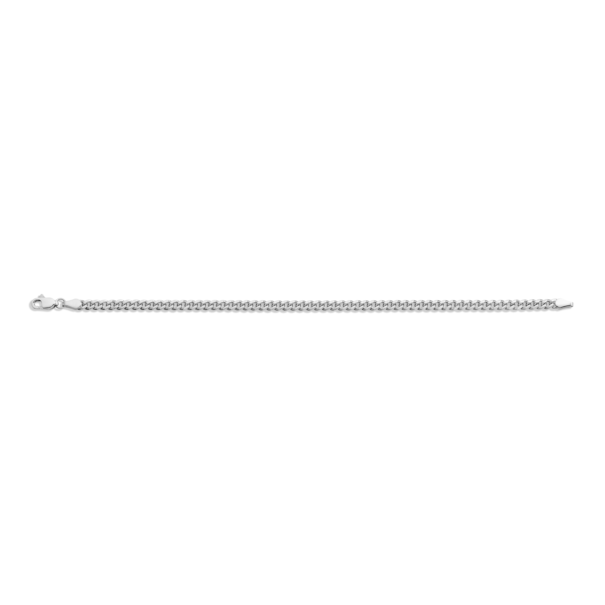Medium Cuban Chain Bracelet Vermeil 14k White Gold 6in 6.5in 7in 7.5in