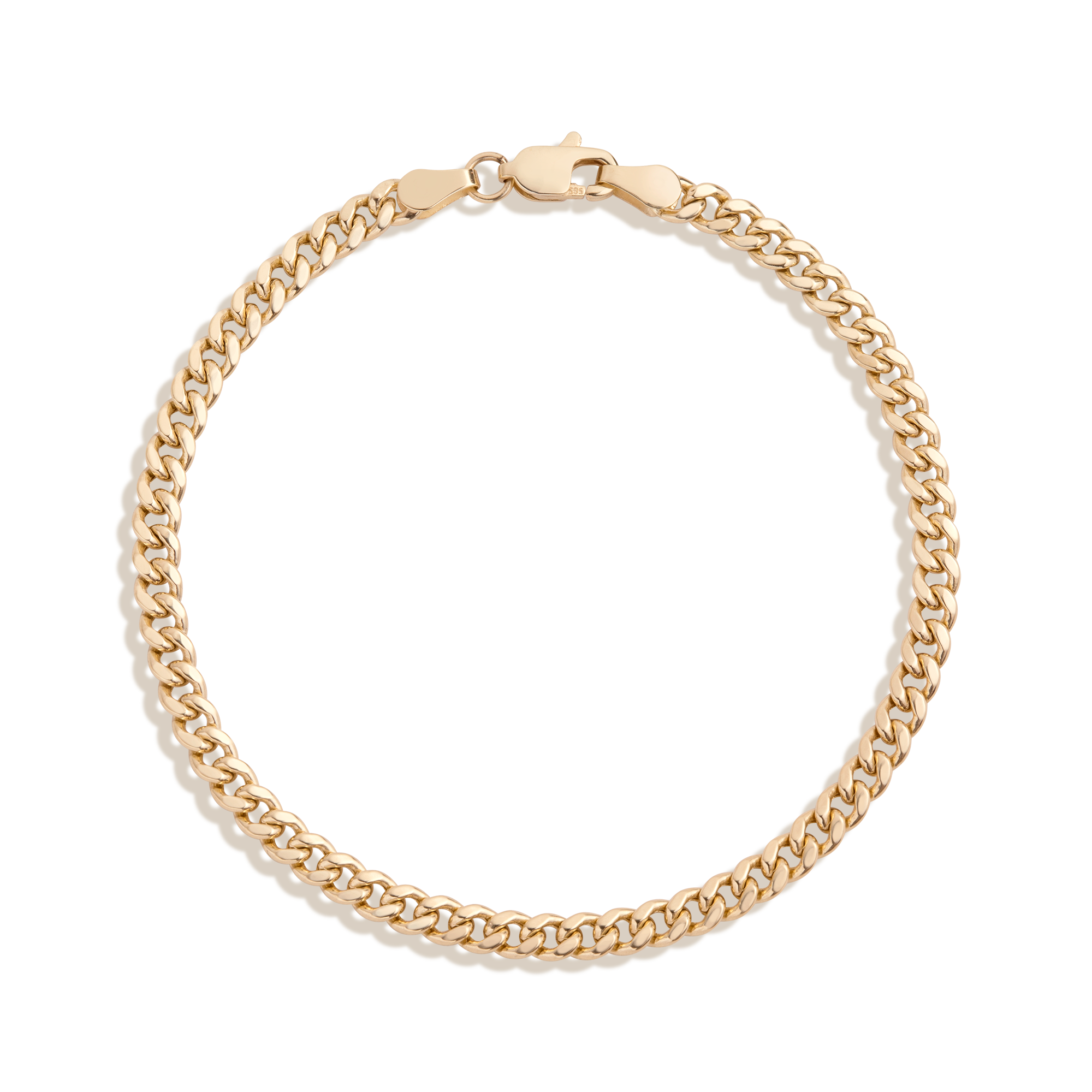 Medium Cuban Chain Bracelet Vermeil 14k Yellow Gold 6in 6.5in 7in 7.5in First