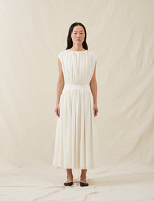 Womens | The Soft Gathered Dress | Ivory