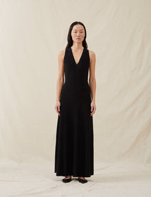Womens | The Twist-Back Dress | Black