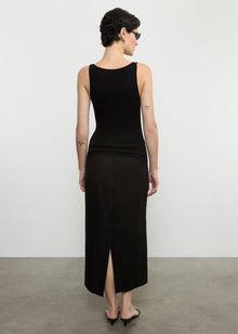 Military Rib Boatneck Tank | Black