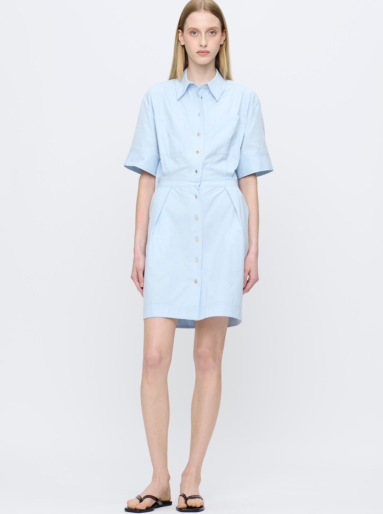 Montana Shirt Dress | Pale Blue