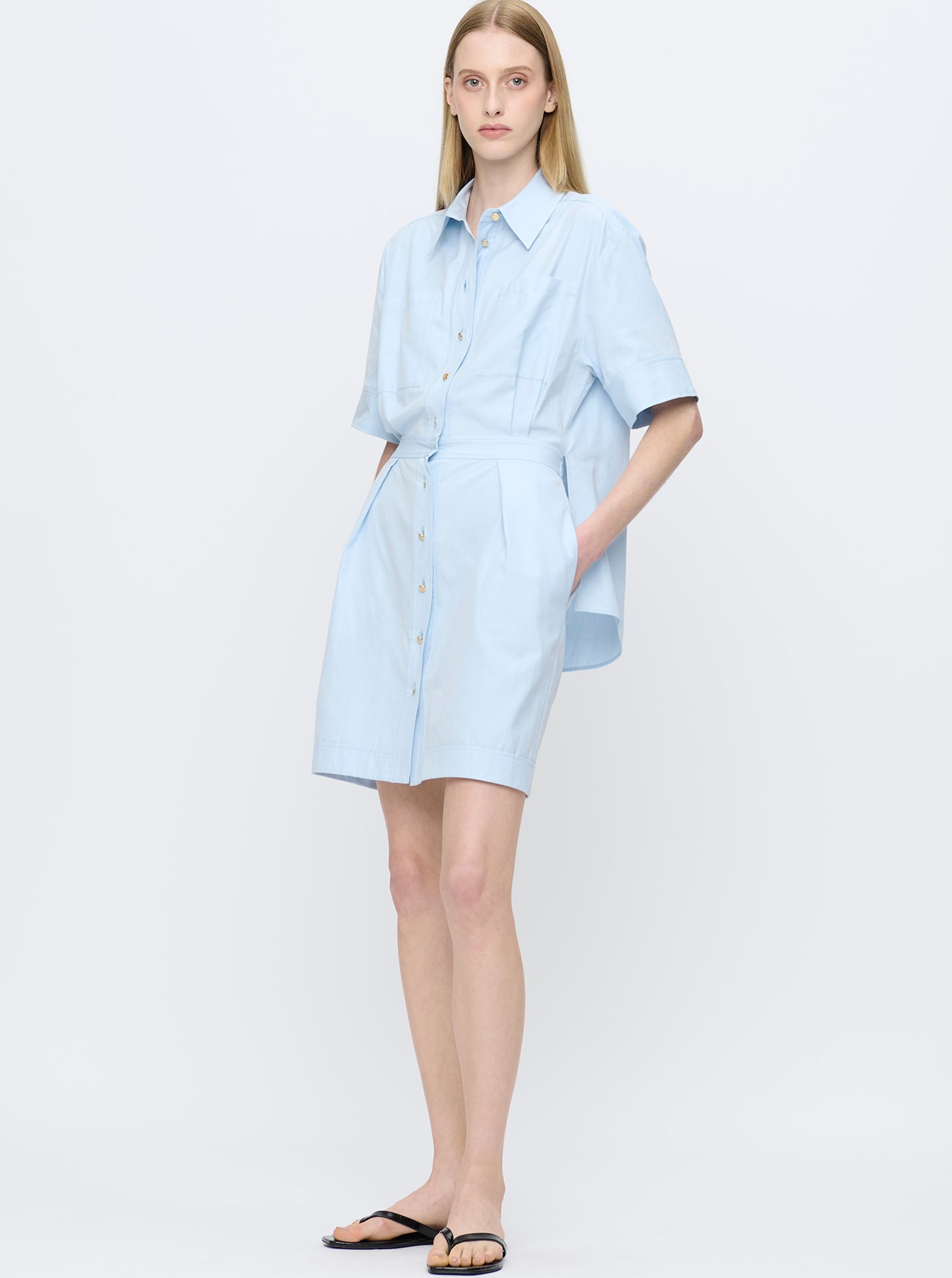 Montana Shirt Dress | Pale Blue
