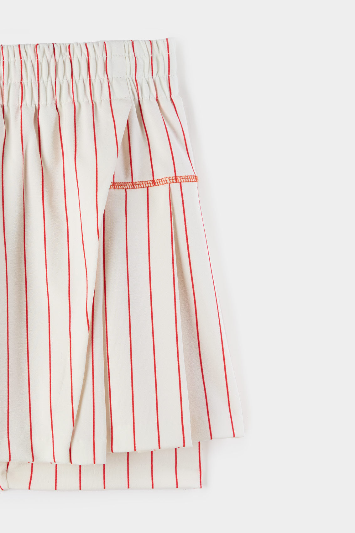 Mini Skirt Panel | Women | White x Red Stripes