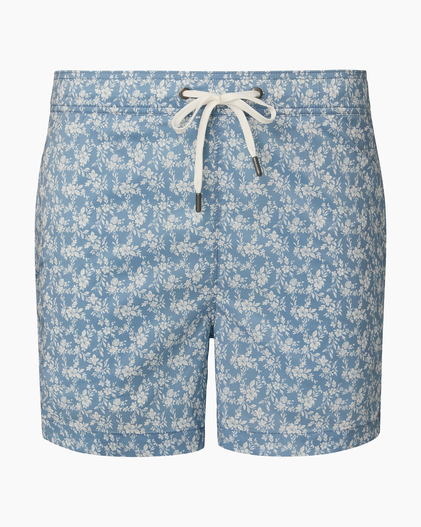 Mens | Charles 5in Swim Trunk | Micro Hibiscus Baby Blue