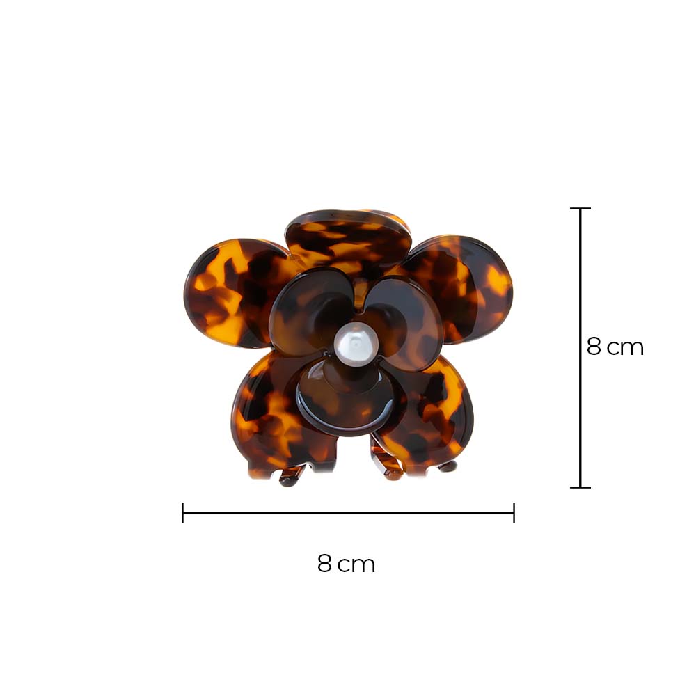 Flower Petaled Pearl Claw Clip - Adina's Jewels