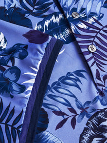 Men | Floral Wolf Jungle Polo | Iz