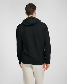 Mens | Waffle Half Button Hoodie | Black