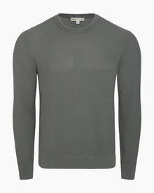 Mens | Pique Crewneck Sweater | White