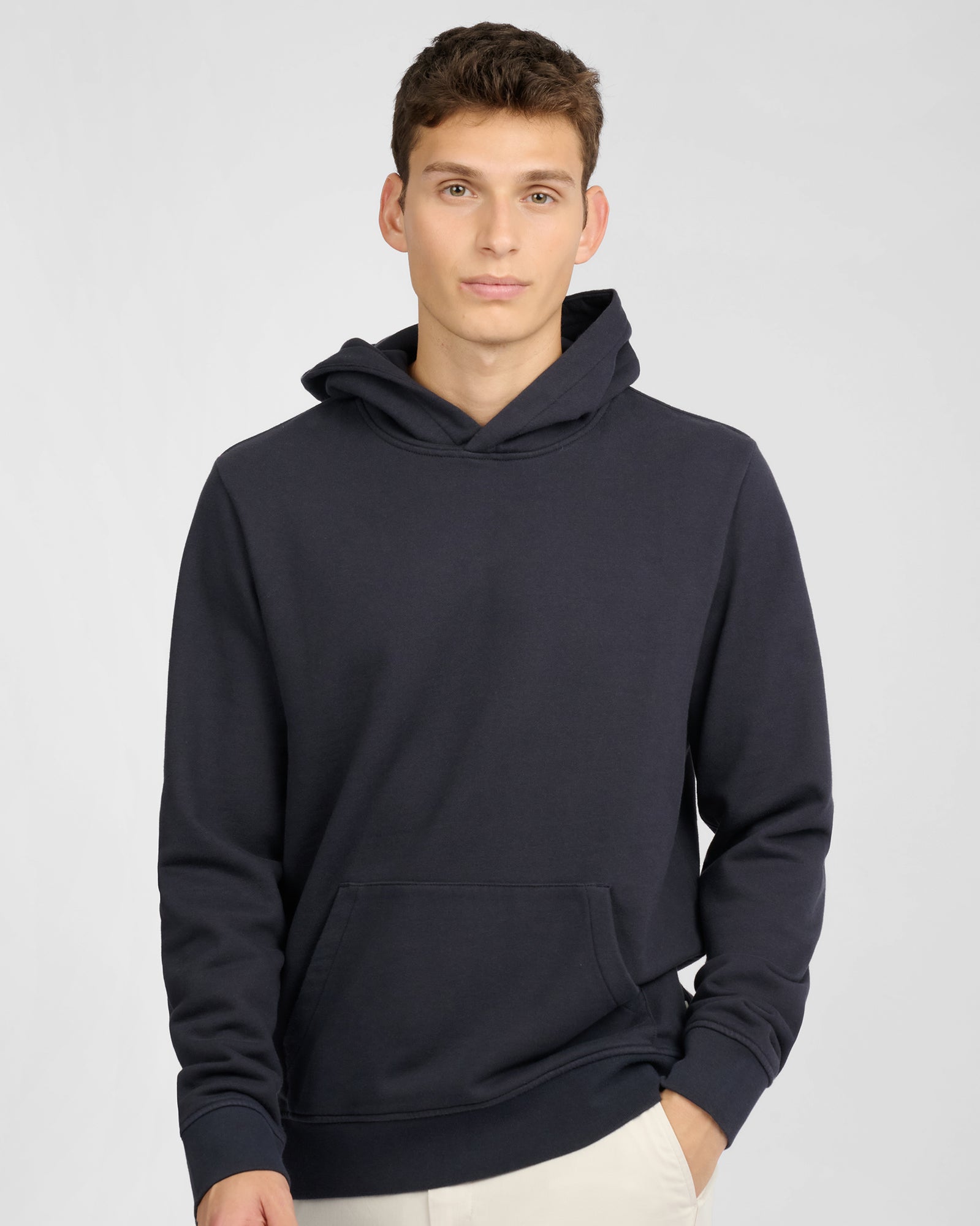 Mens | Stretch Terry Pullover Hoodie | Midnight