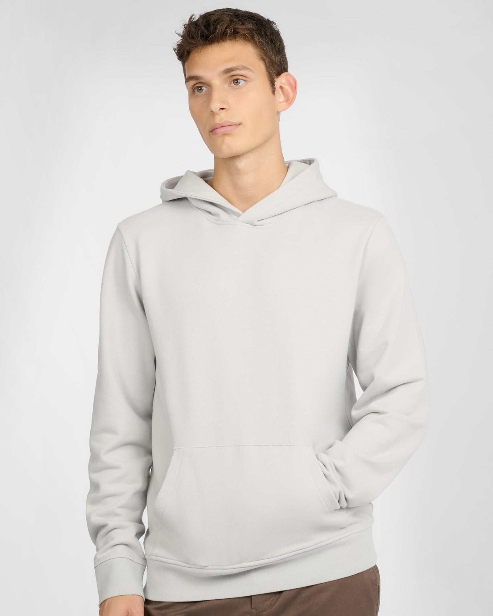 Mens | Stretch Terry Pullover Hoodie | Lunar Grey