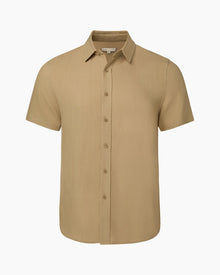 Mens | Standard Short Sleeve Linen Shirt | Sand