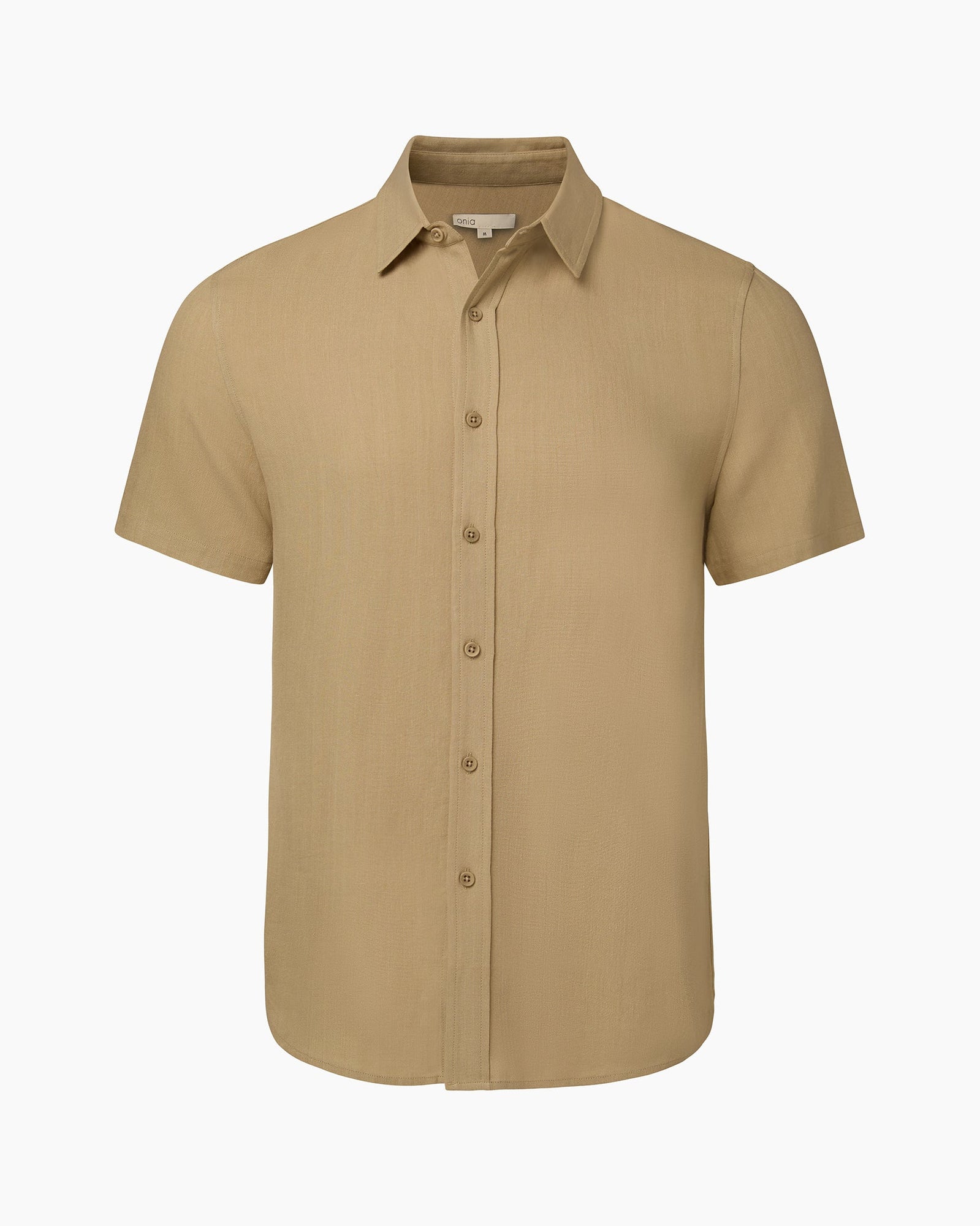 Mens | Standard Short Sleeve Linen Shirt | Sand