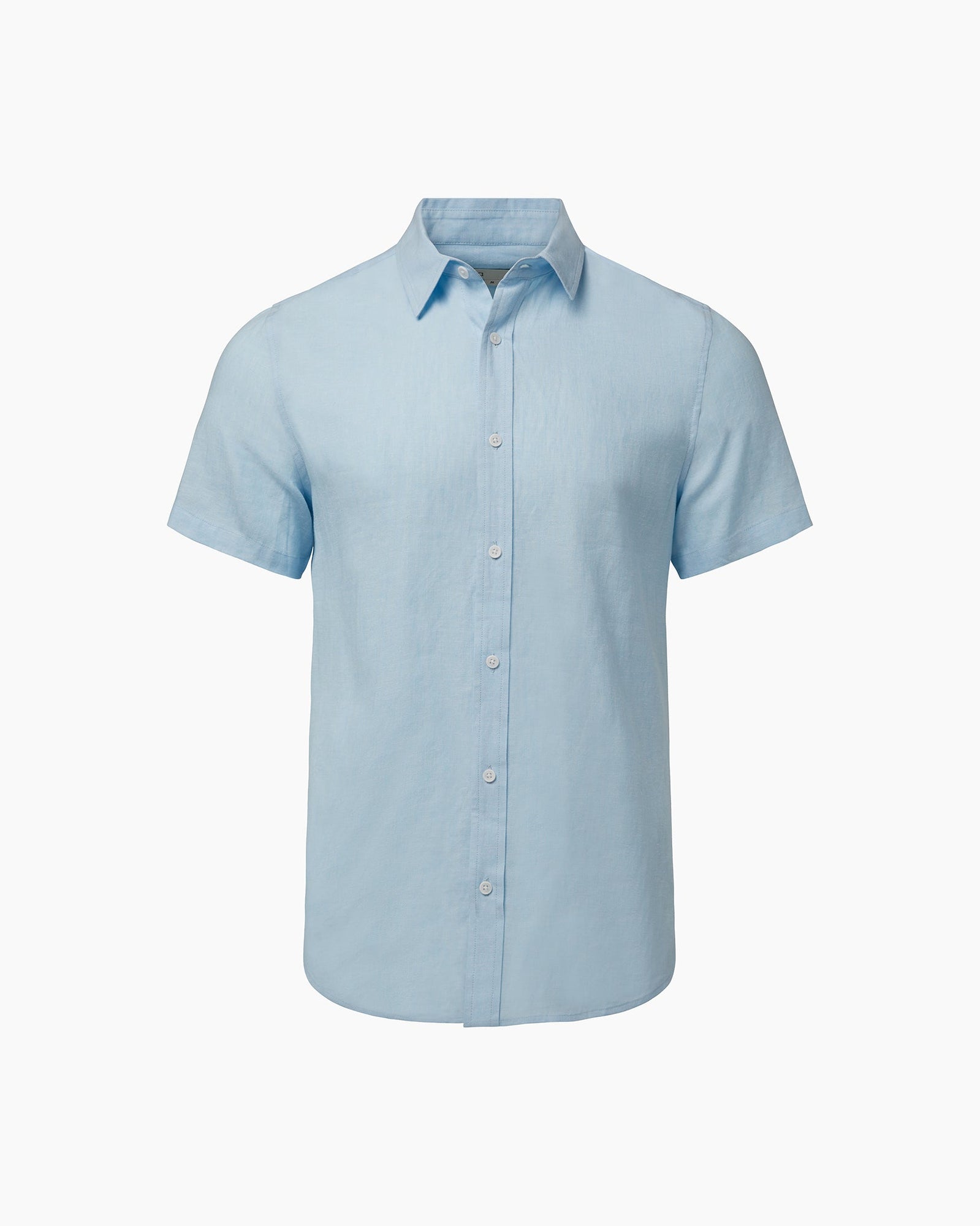 Mens | Standard Short Sleeve Linen Shirt | Cool Blue