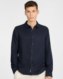 Mens | Lyocell Long Sleeve Shirt | Midnight