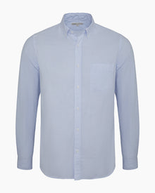 Mens | Oxford Long Sleeve Button Down Shirt | Light Blue/White