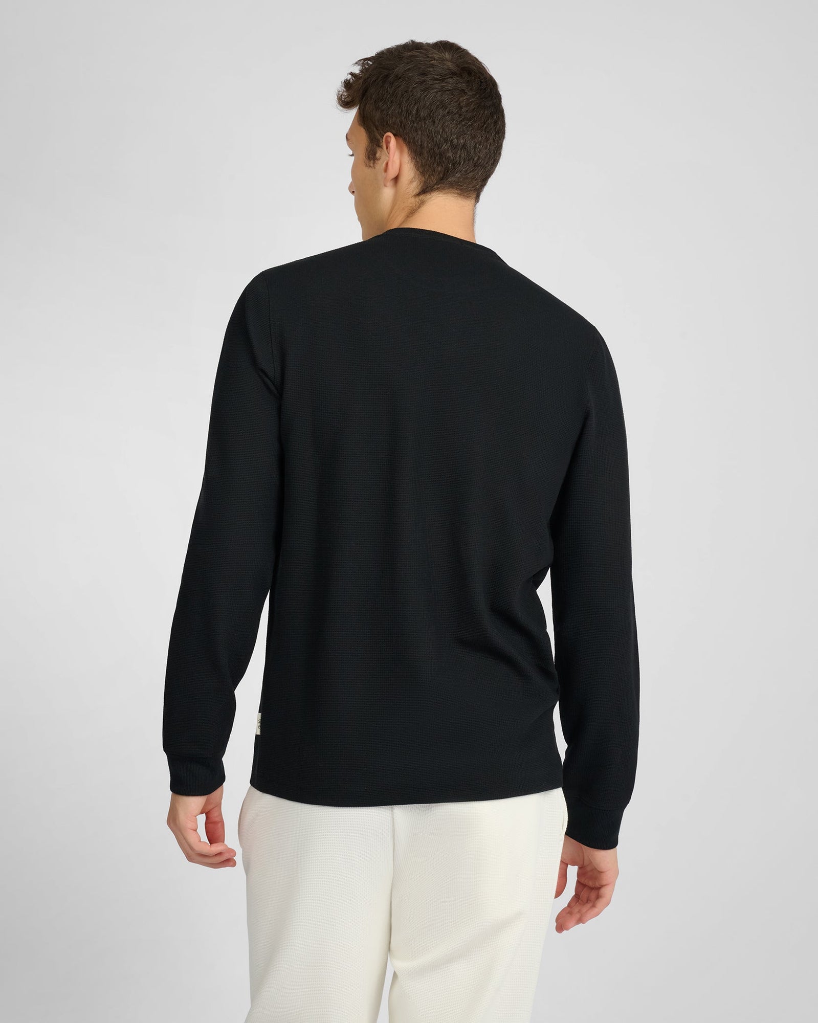 Mens | Waffle Crewneck Sweater | Black