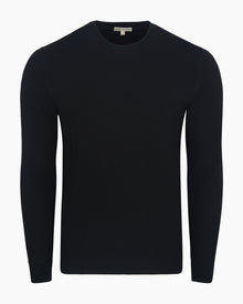 Mens | Waffle Crewneck Sweater | Black