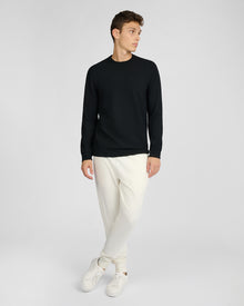 Mens | Waffle Crewneck Sweater | Black
