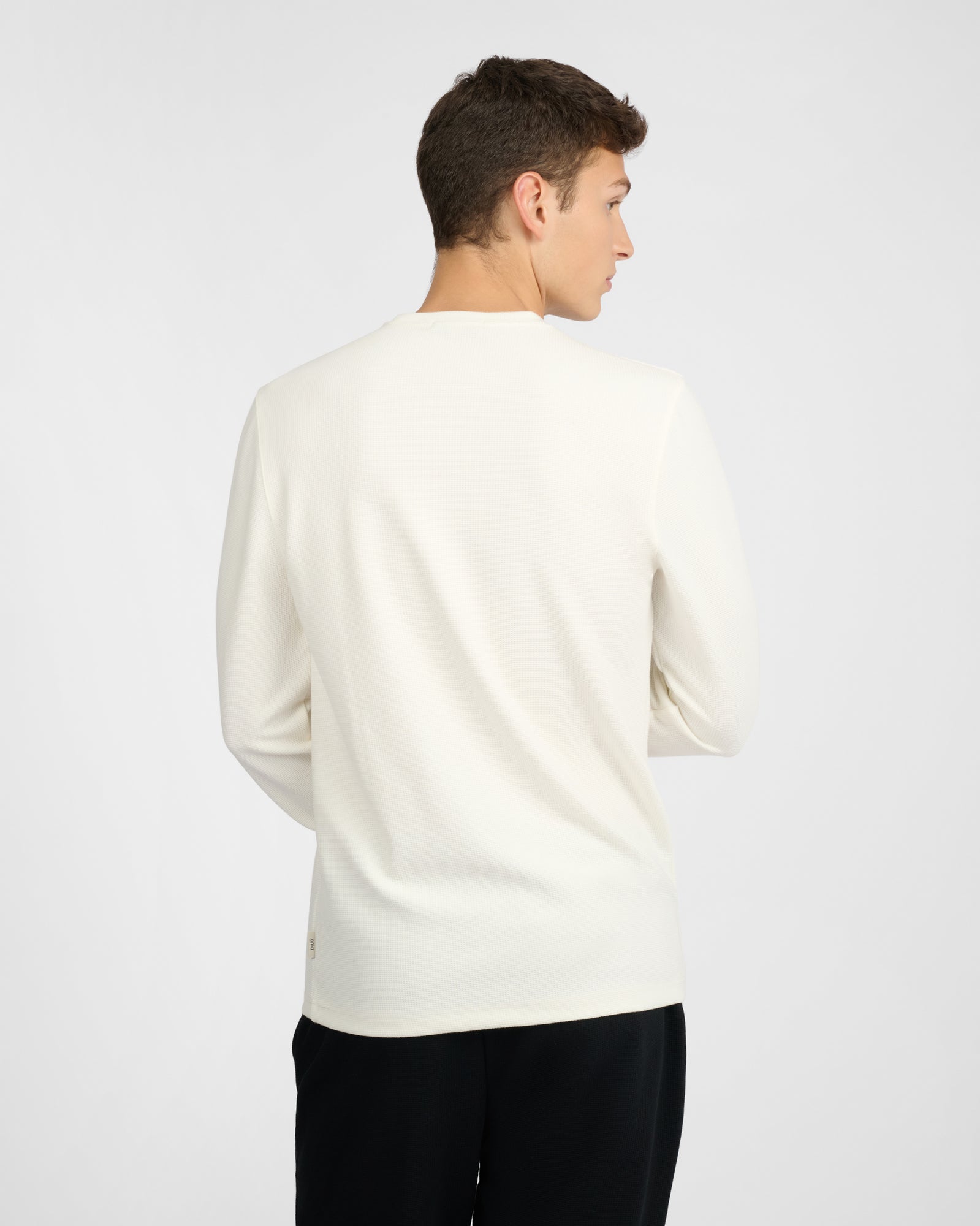 Mens | Waffle Crewneck Sweater | Lunar Grey