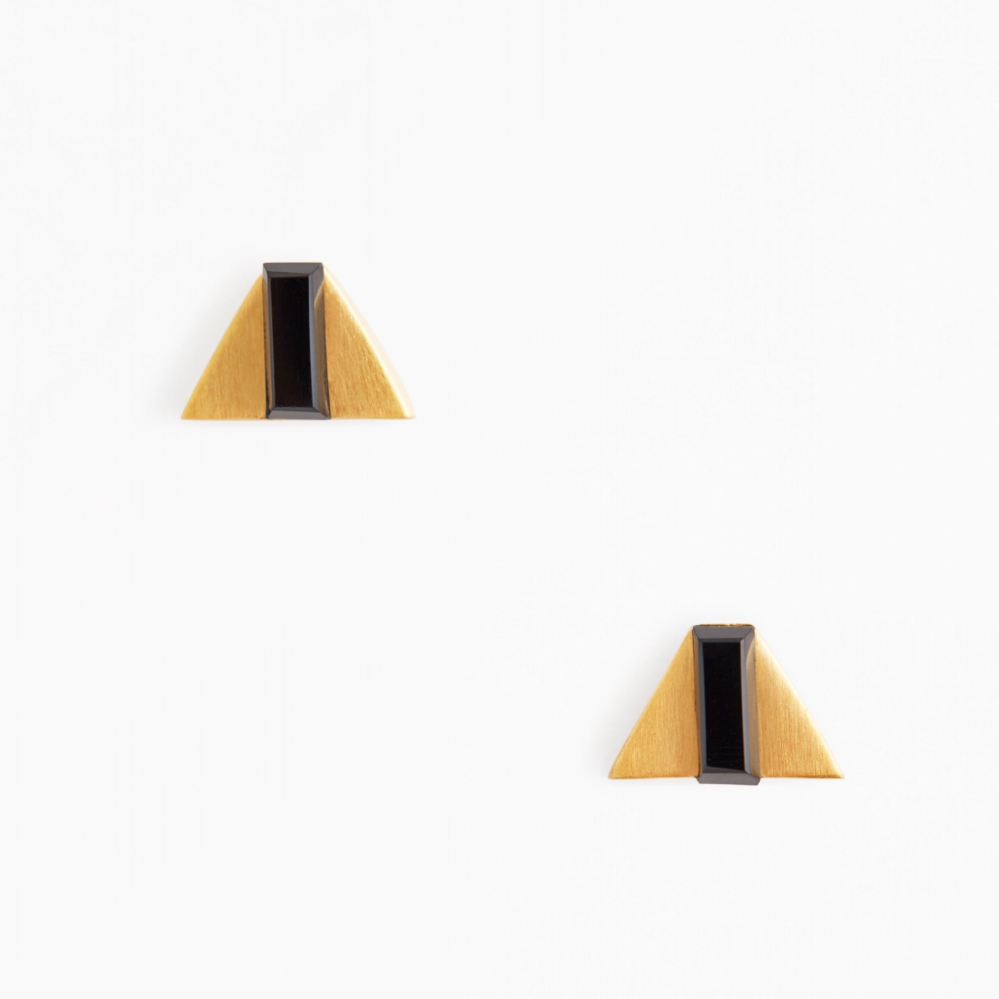 Dart Earrings | 18K Gold Plated | Onyx
