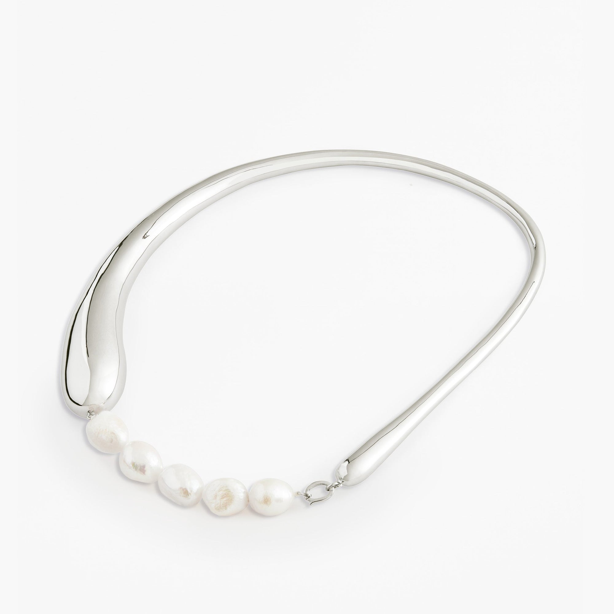 Aura Necklace | Silver | Freshwater Pearls