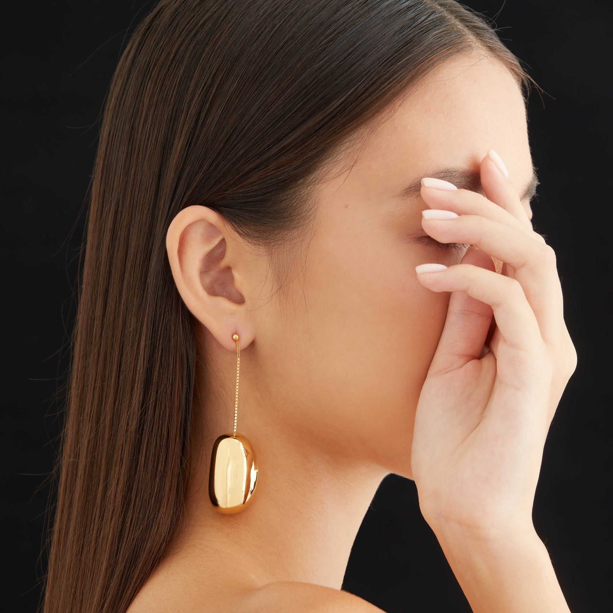 Bean Earrings | 18K Gold Plated