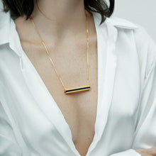 Inverse Pendant | 18K Gold Plated | Onyx