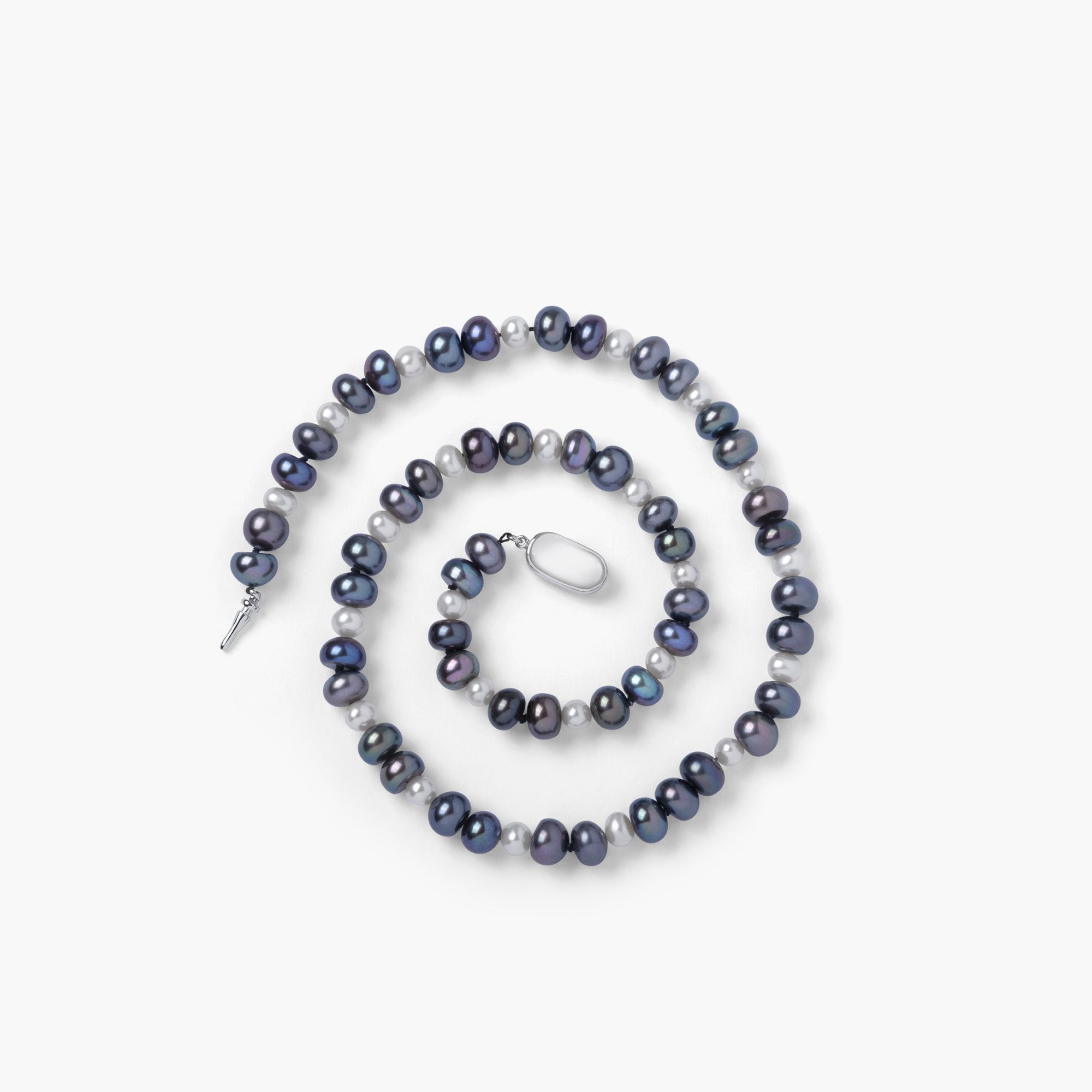 Monochrome Necklace | Sterling Silver | Freshwater Pearls