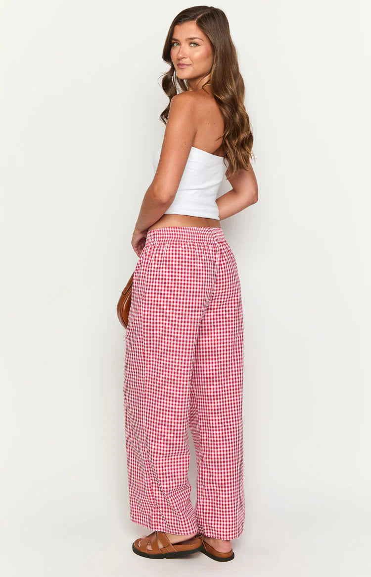 Mahalia Pants | Red Gingham