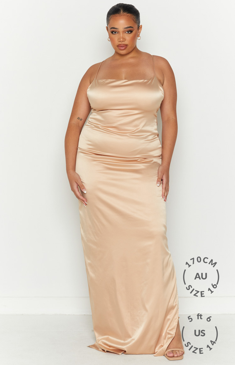 Manhattan Slip Formal Dress | Champagne