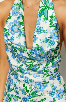 Marcella Floral Formal Maxi Dress | Blue