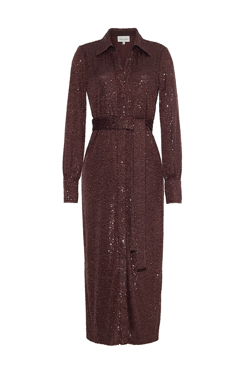 Margaret Dress | Rum Raisin Sequin