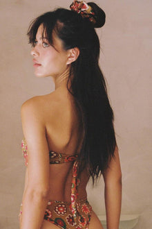 Tori Ties Bandeau Bikini Top | Mazzy Floral