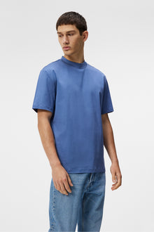 Men | Ace Mock Neck T-Shirt | Bijou Blue