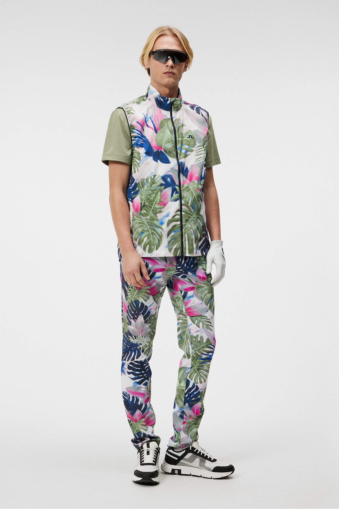 Men | Ash Light Packable Vest Print | Calypso Oil Green