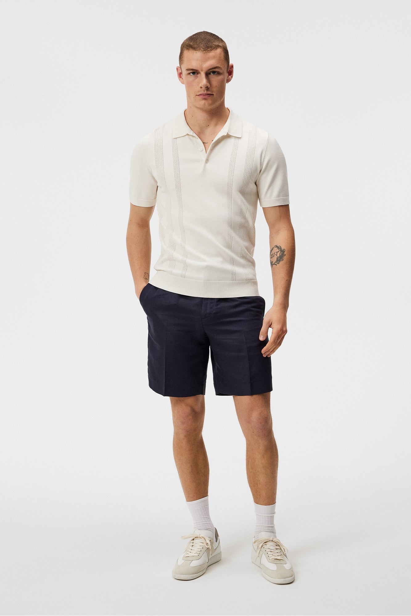 Men | Baron Tencel Linen Shorts | JL Navy