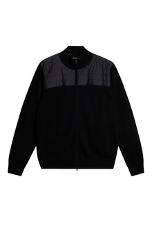 Men | Bridge Knitted Hybrid Sweater | Black (V1)