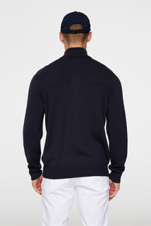 Men | Bridge Knitted Hybrid Sweater | JL Navy