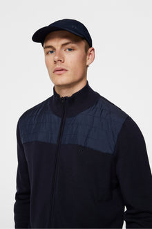 Men | Bridge Knitted Hybrid Sweater | JL Navy