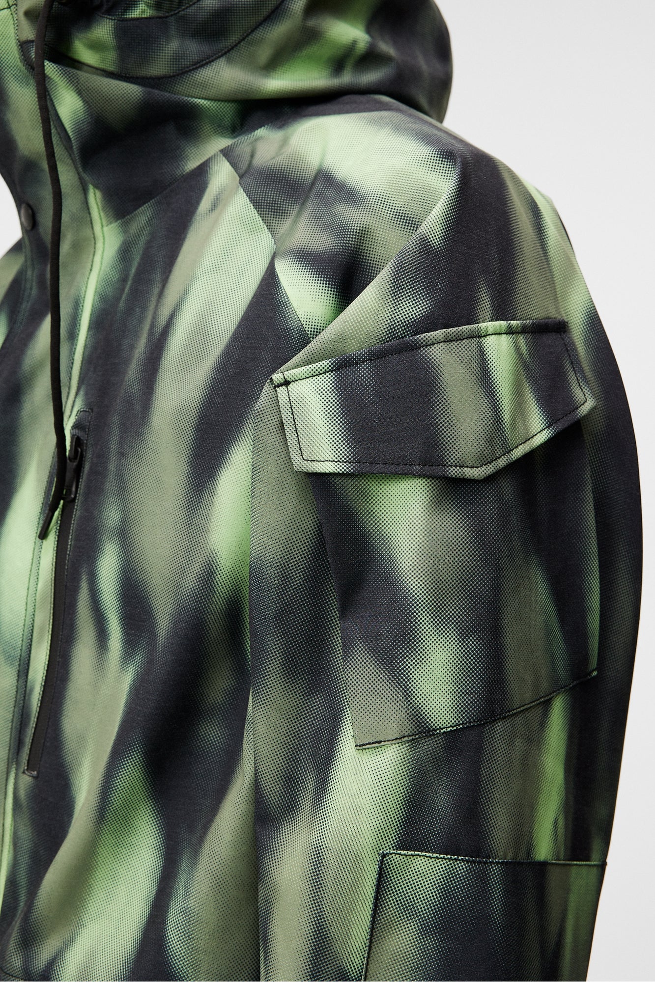Men | Cadian Printed Jacket | Oil Green
