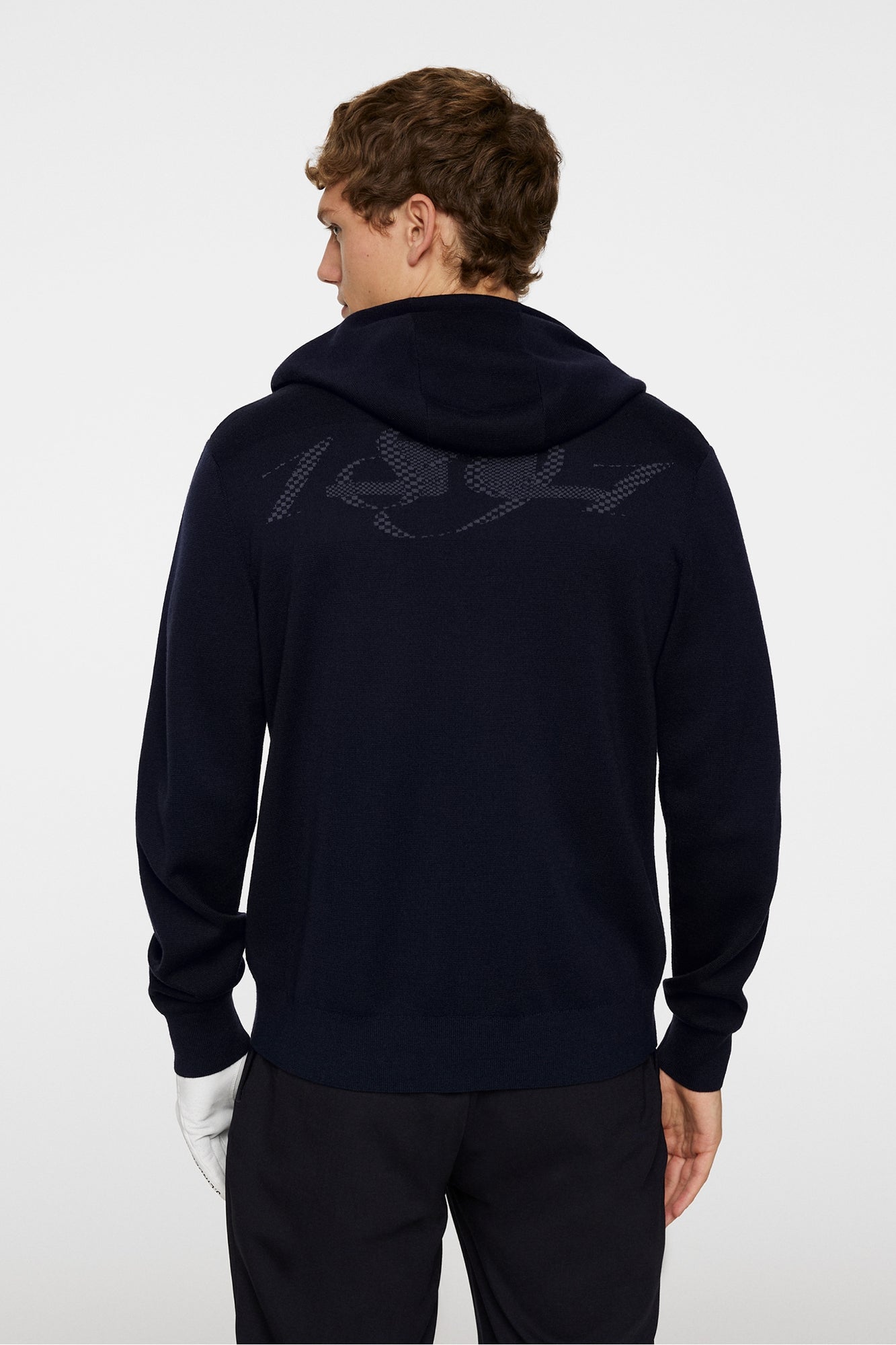 Men | Cameron Hooded Knit Full Zip | JL Navy