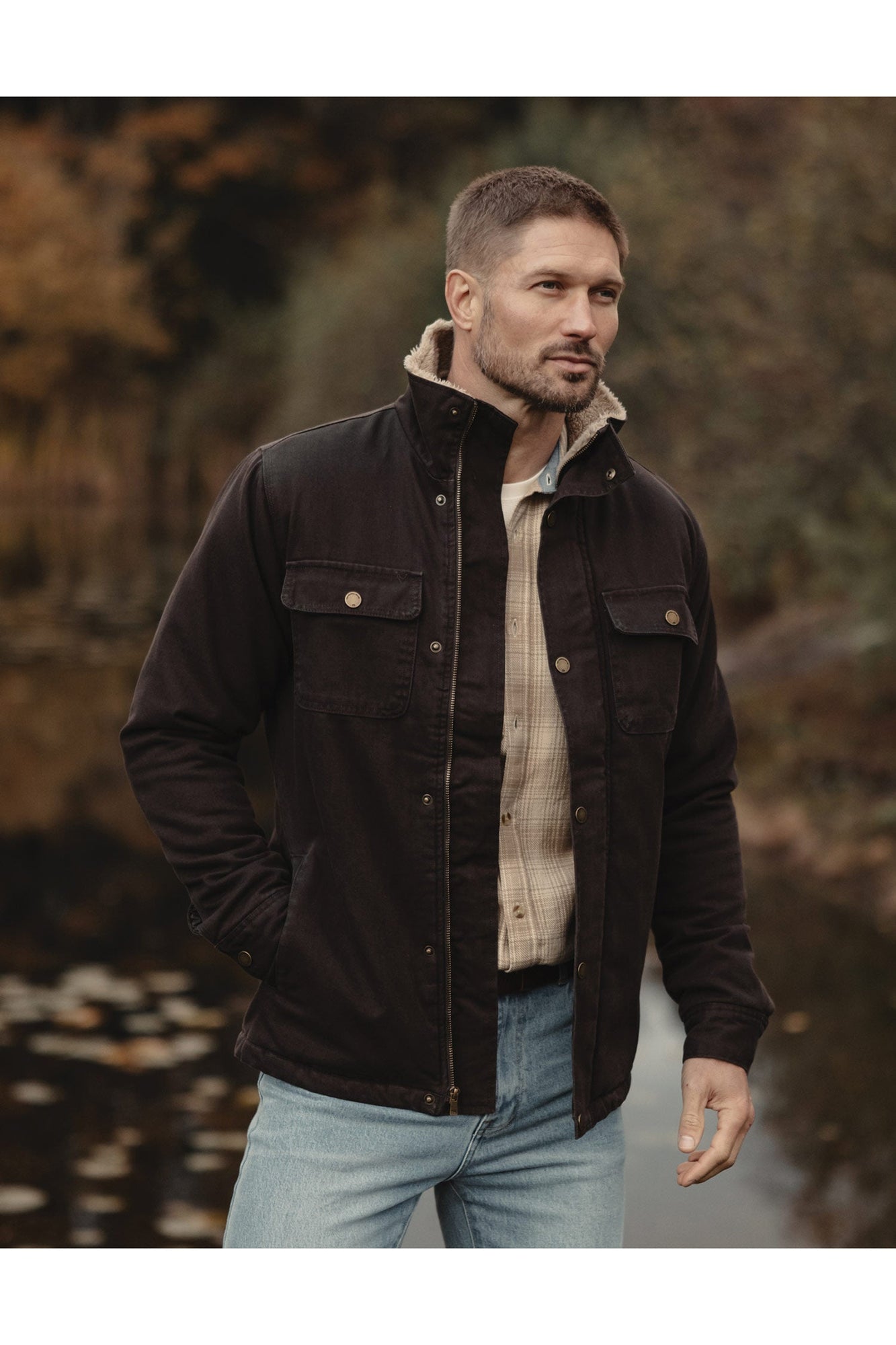 Men | Canvas Chore Coat | Umber