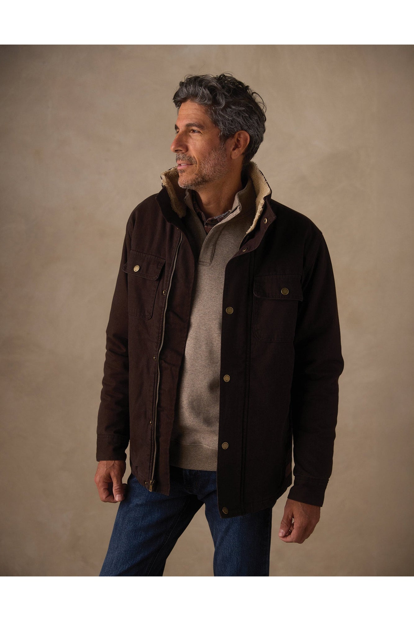 Men | Canvas Chore Coat | Umber