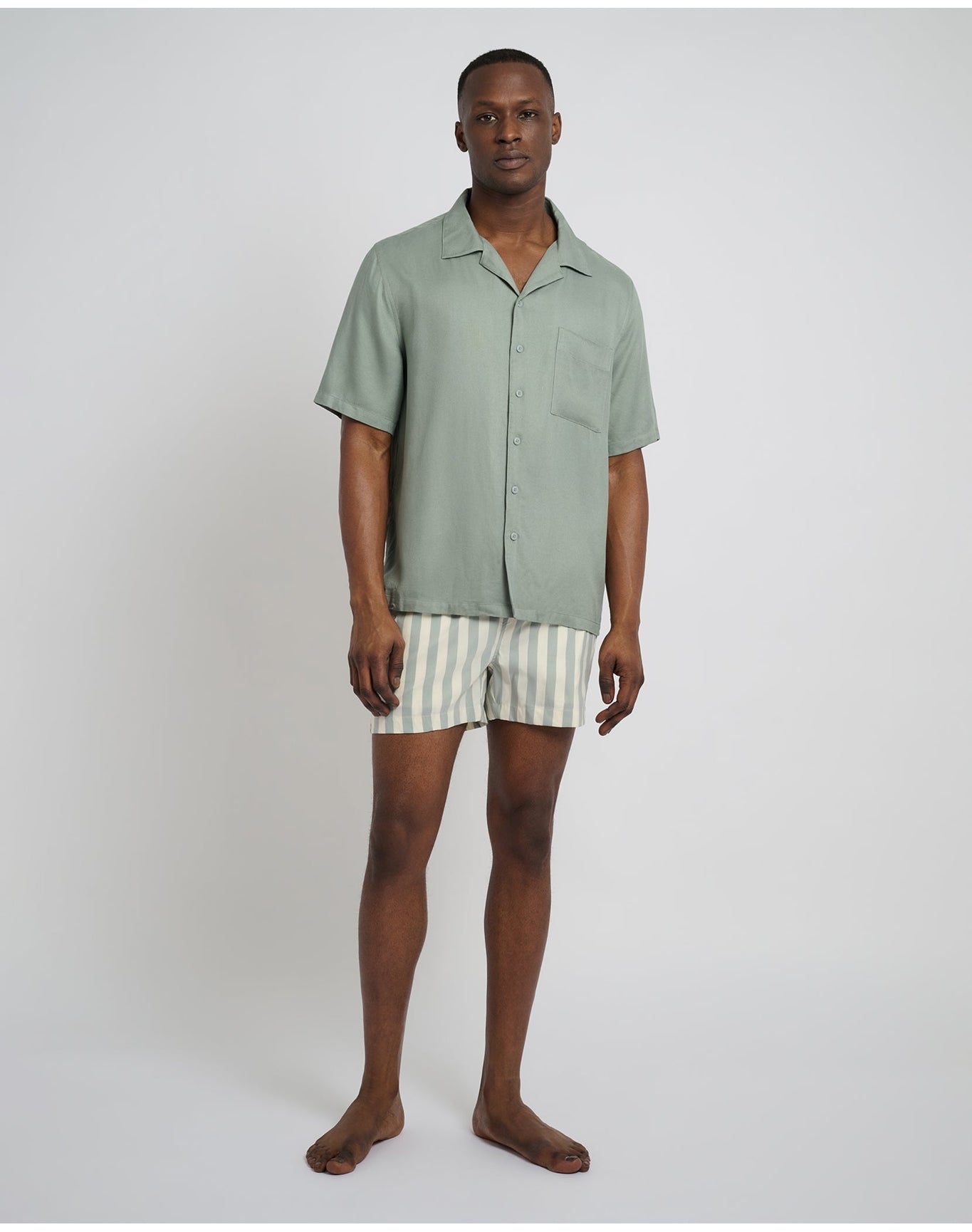 Men | Charles 4" Swim Trunk | Sage Cream