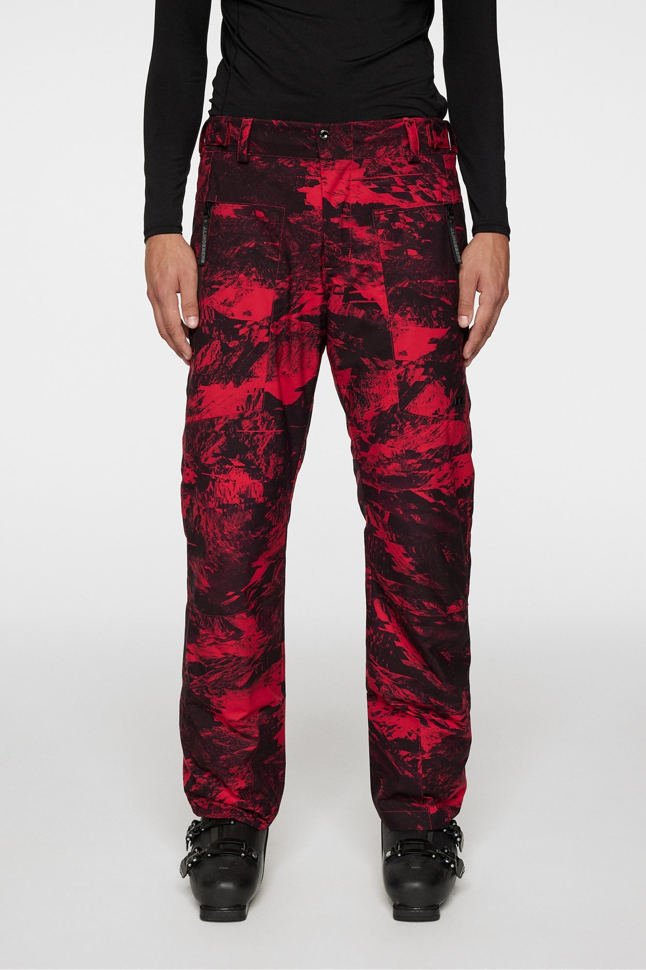 Men | Clarke Pant Printed | Mountain Glitch Red