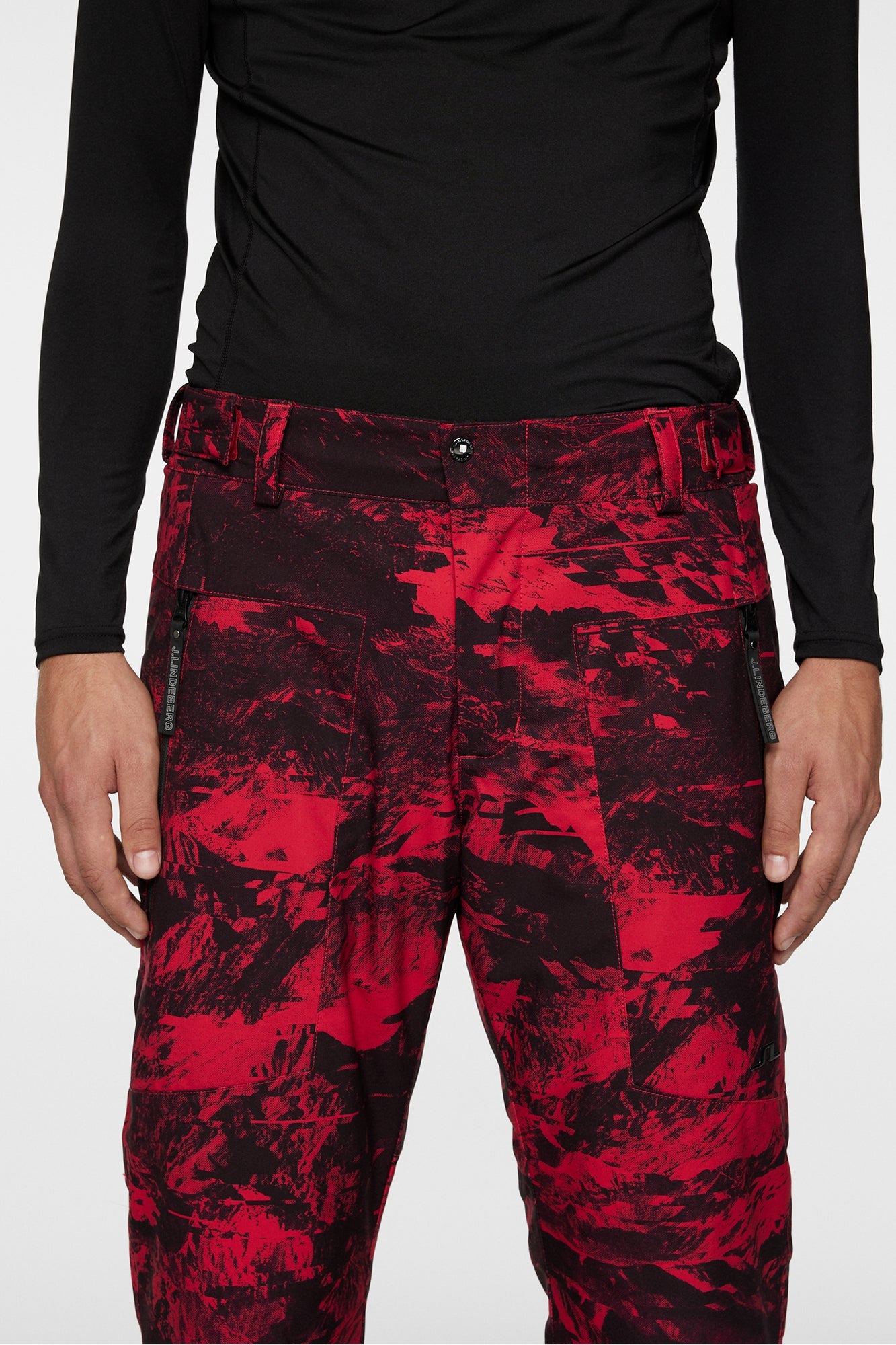 Men | Clarke Pant Printed | Mountain Glitch Red