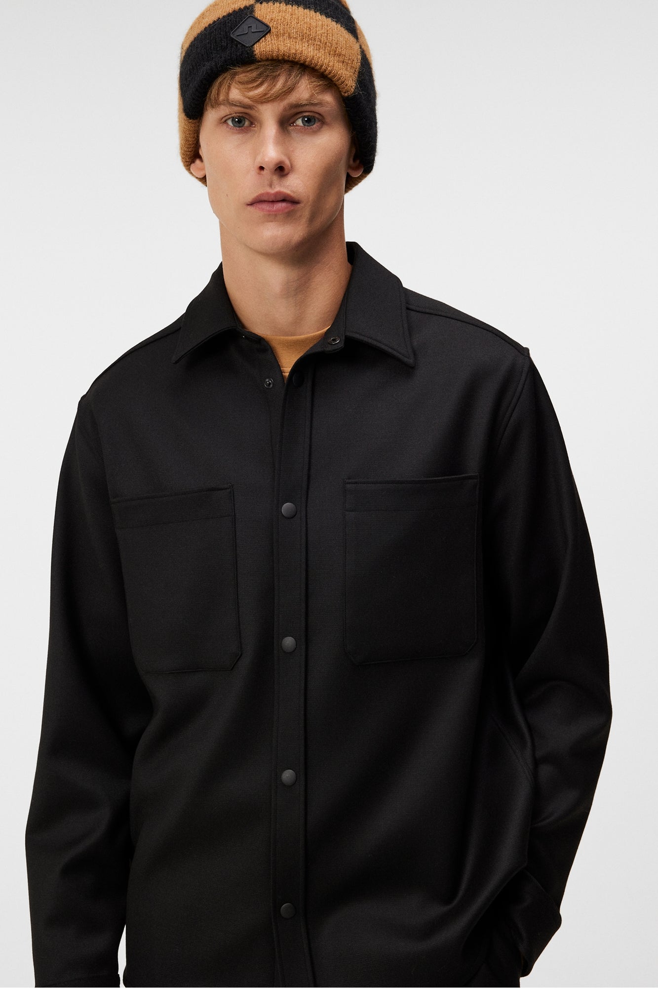 Men | Coen Double Face Overshirt | Black